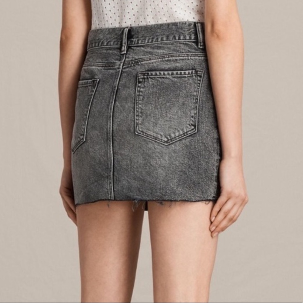 Allsaints Gray/Black Betty Denim Mini Skirt (Size 8) - Picture 11 of 11